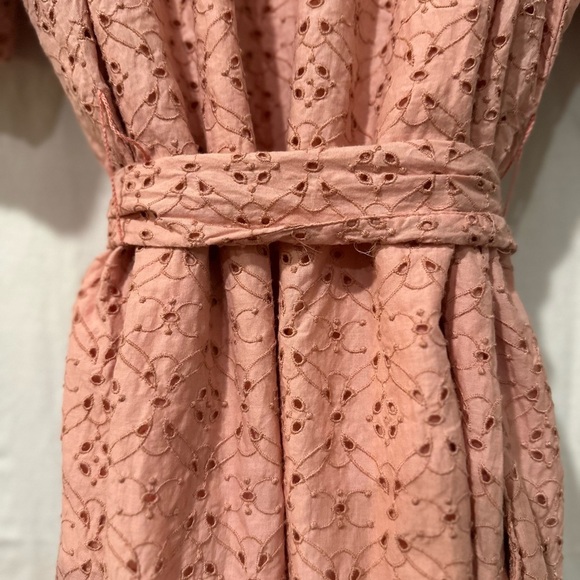 Vintage-Inspired Crown & Ivy Eyelet Dress Puff Sleeves Embroidered Tie Waist XL - Picture 15 of 16